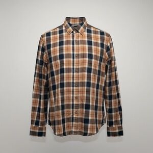 Old Navy Everyday Shirt Slim Fit Built-In Flex Plaid Button Down Men’s L